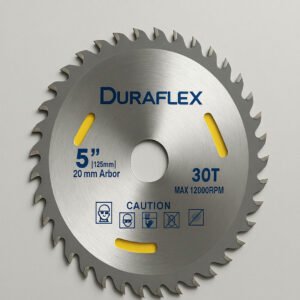 Duraflex 5" TCT Saw Blade – 30T | Smooth Cut • Super Cut | Professional Wood Cutting Blade
